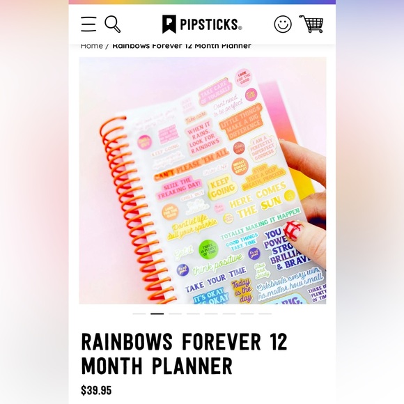 Pipsticks 12 Month Rainbow Planner 🌈 undated monthly planner ⚡️ - Picture 5 of 11